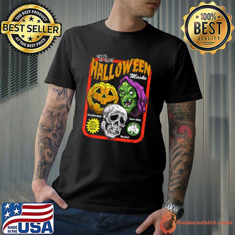 Original trick or Treat Pumkin Masks skull Halloween Costume T-Shirt