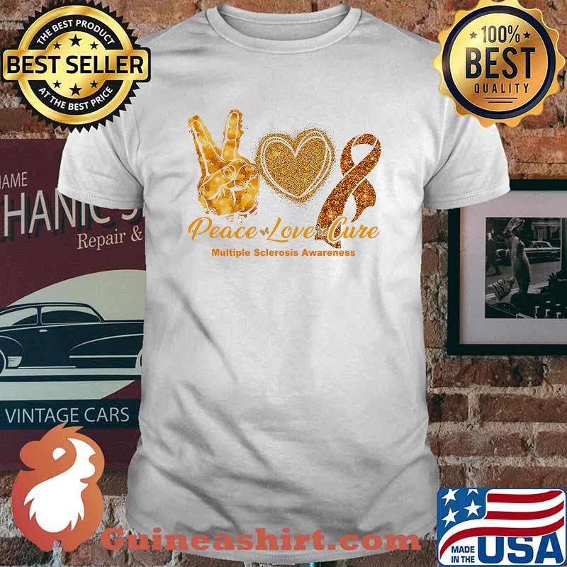 Peace Love Cure Multiple Sclerosis Awareness Shirt