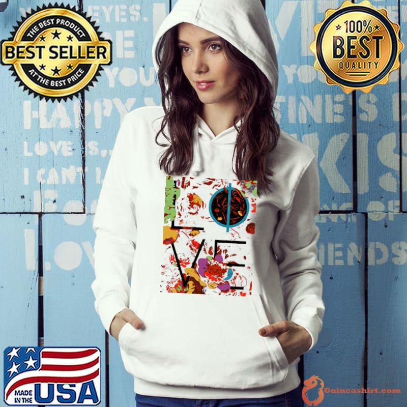 Peace Love Tea Flower Colorful Shirt