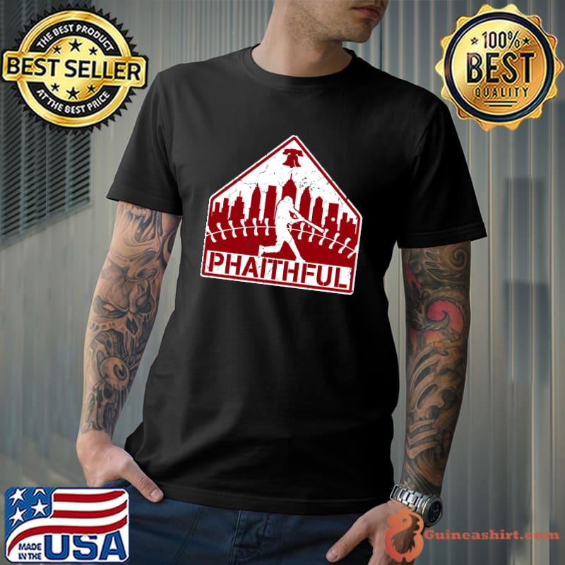 Philadelphia City Phaithful Philly Fan Baseball Home Plate T-Shirt Unisex
