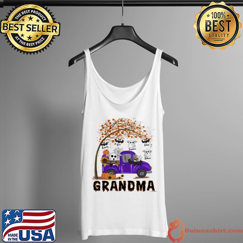Premium grandma Boo Bat Pumpkin Halloween Shirt Tank Top