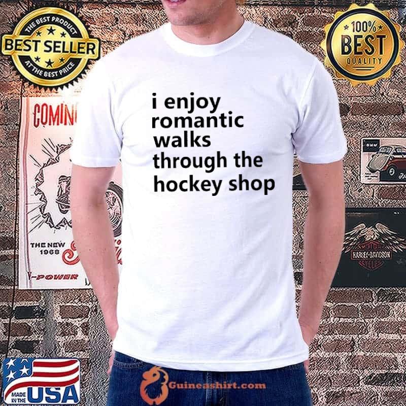 Premium i enjoy romantic walks through the hockey shop retro Shirt