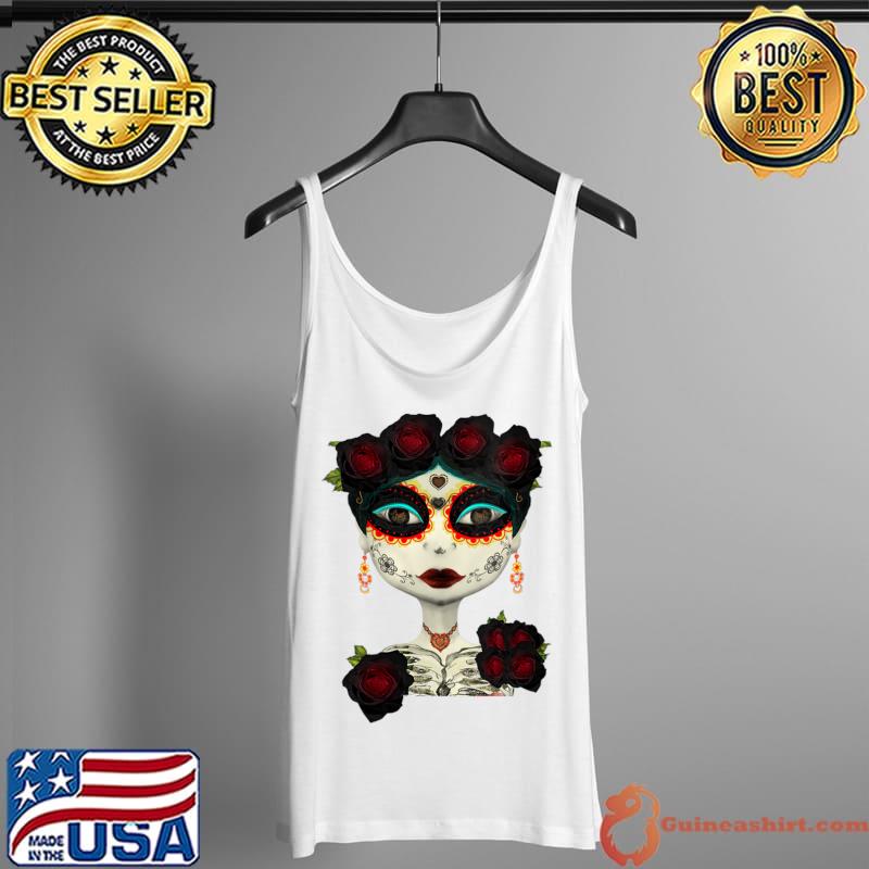 Premium la Catrina Calavera Dia De Los Muertos (Day of the Dead) T-Shirt Tank Top