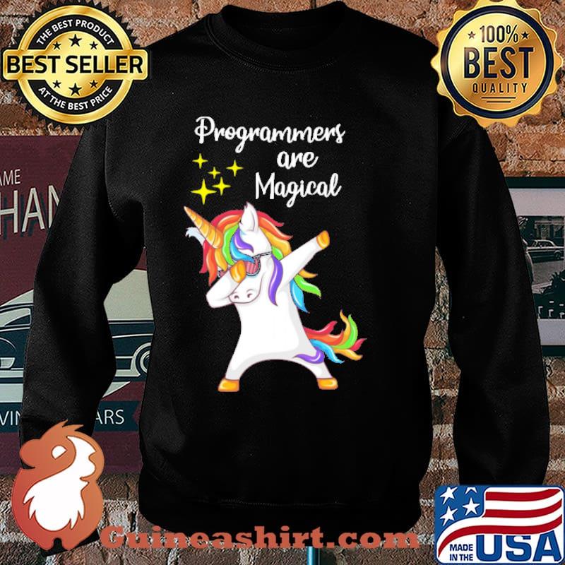 Programmers are magical unicorn dabbing s Sweater