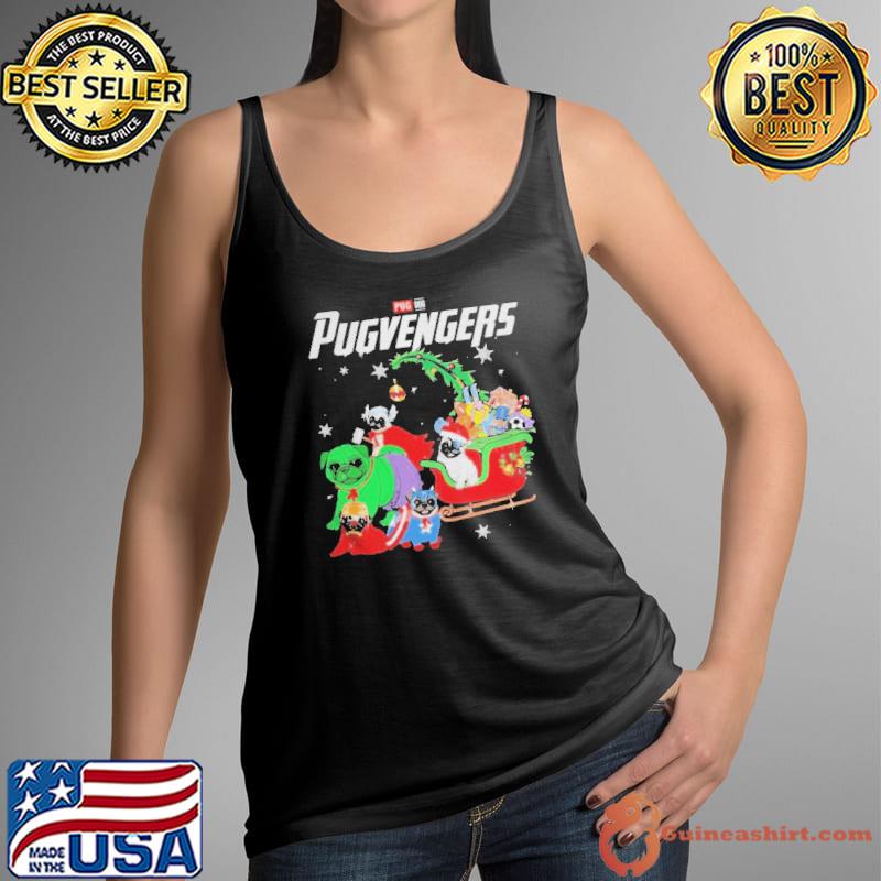 Pug Dog Pugvengers Marvel Avengers Merry Christmas Shirt Tank Top