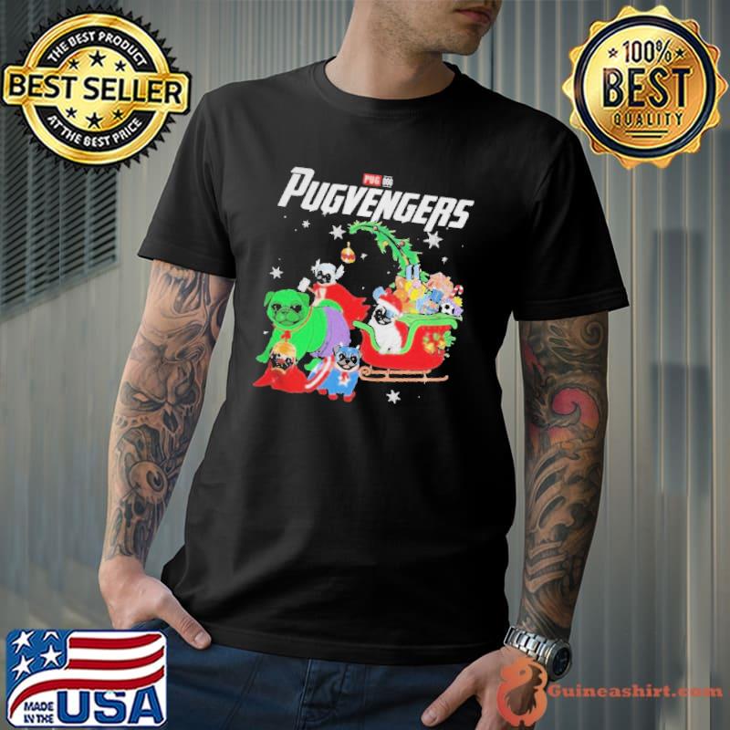 Pug Dog Pugvengers Marvel Avengers Merry Christmas Shirt Unisex