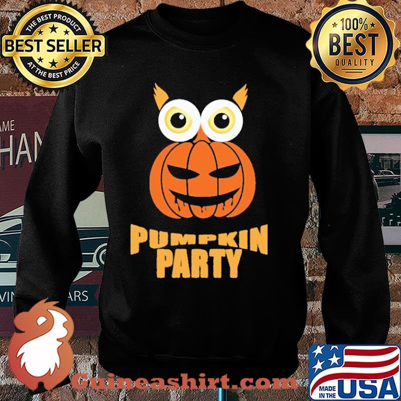 Pumpkin Party Owl Halloween Shirt Sweater