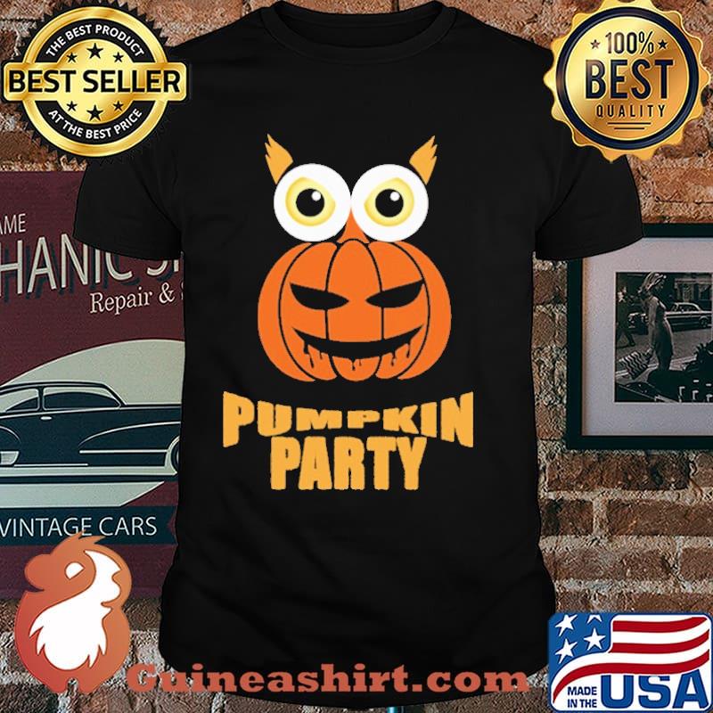 Pumpkin Party Owl Halloween Shirt