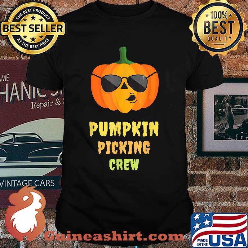 Pumpkin Picking Crew Funny Outfit Baby Toddler Kids Girls T-Shirt