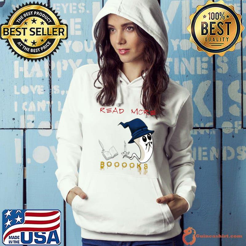 Read More Boooooks For Cute Ghost Reader In Halloween T-Shirt