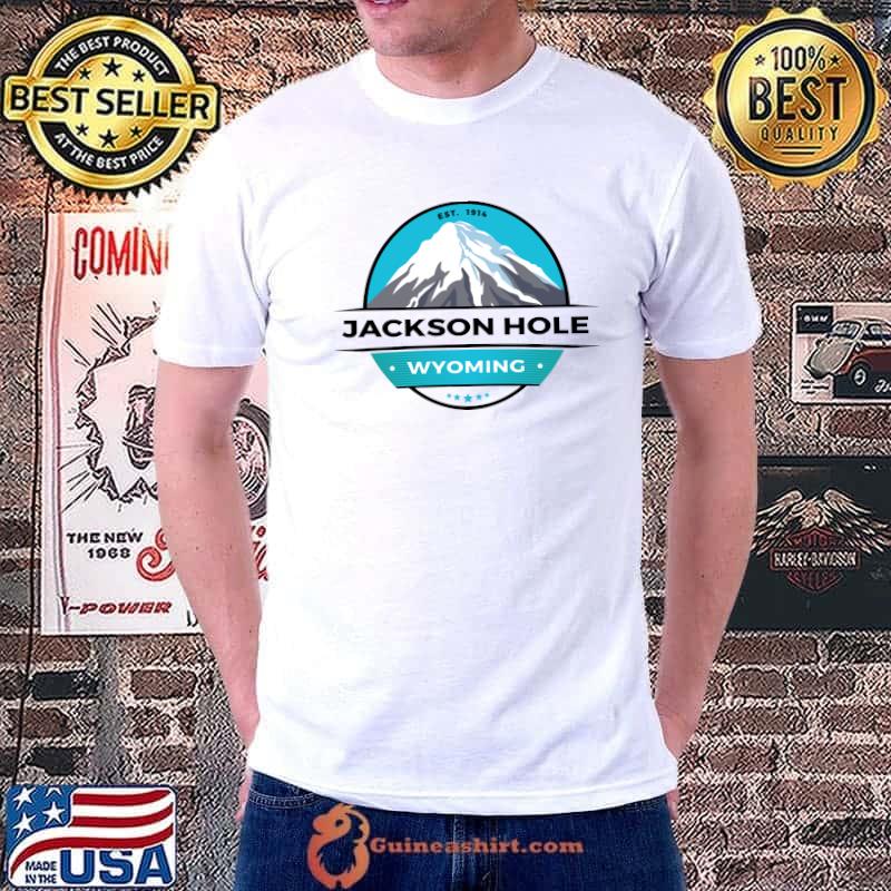 Retro Cool Jackson Hole Wyoming Rocky Mountain Peak Novelty T-s Unisex