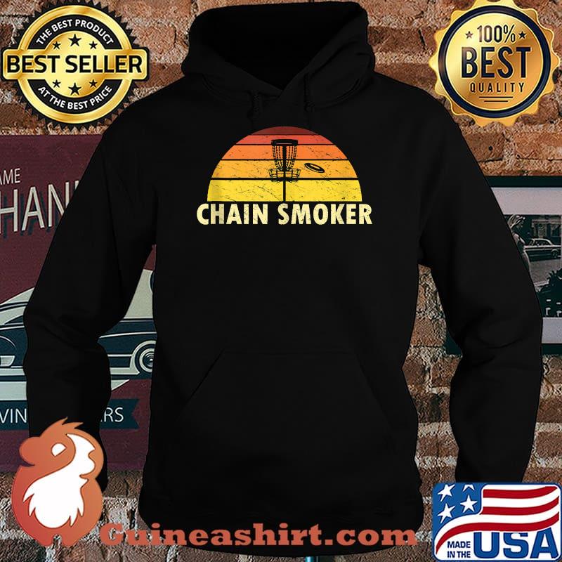 Retro Disc Golfing Chain Smoker vintage Basket Disc Golf Player T-s Hoodie