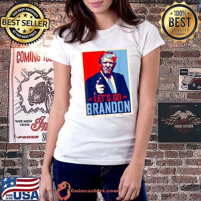 Retro Vintsge Let's Go Brandon Trump Poster Joe Biden Chant T-Shirt Ladiestee