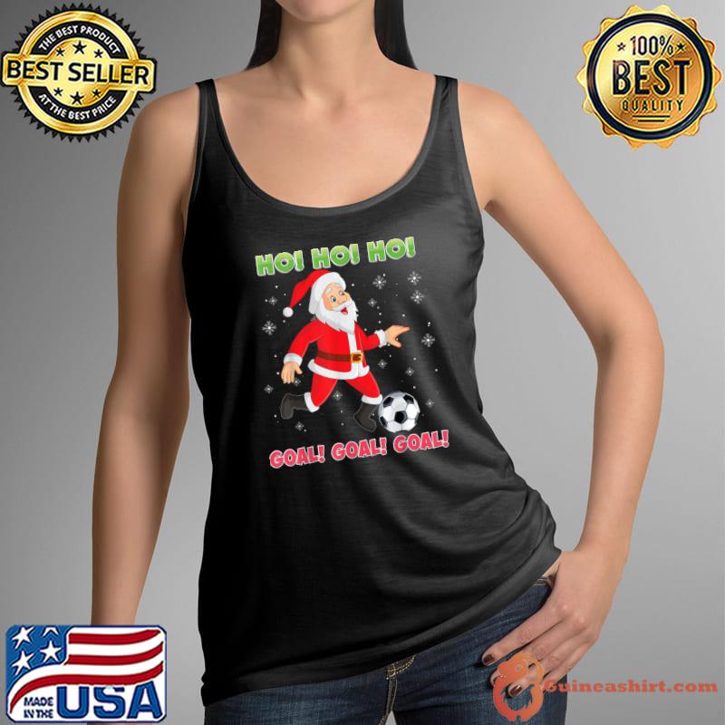 Santa Playing Soccer Ho Goal Christmas Boy Kid Goal Sport T-Shirt Tank Top