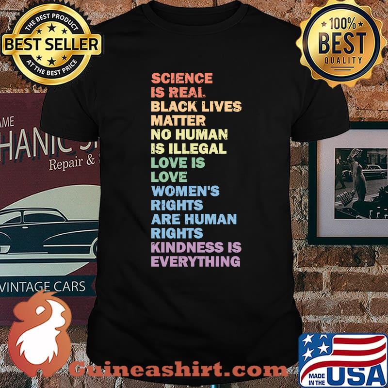 Science Is Real Black Lives Matter Love Is Love BLM LGBTQ T-Shirt Classic T-Shirt