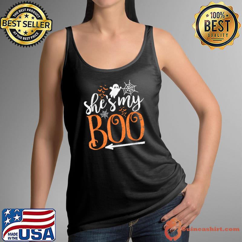She's Is My Boo Halloween Costume Matching Couple Boo Ghost T-Shirt Tank Top
