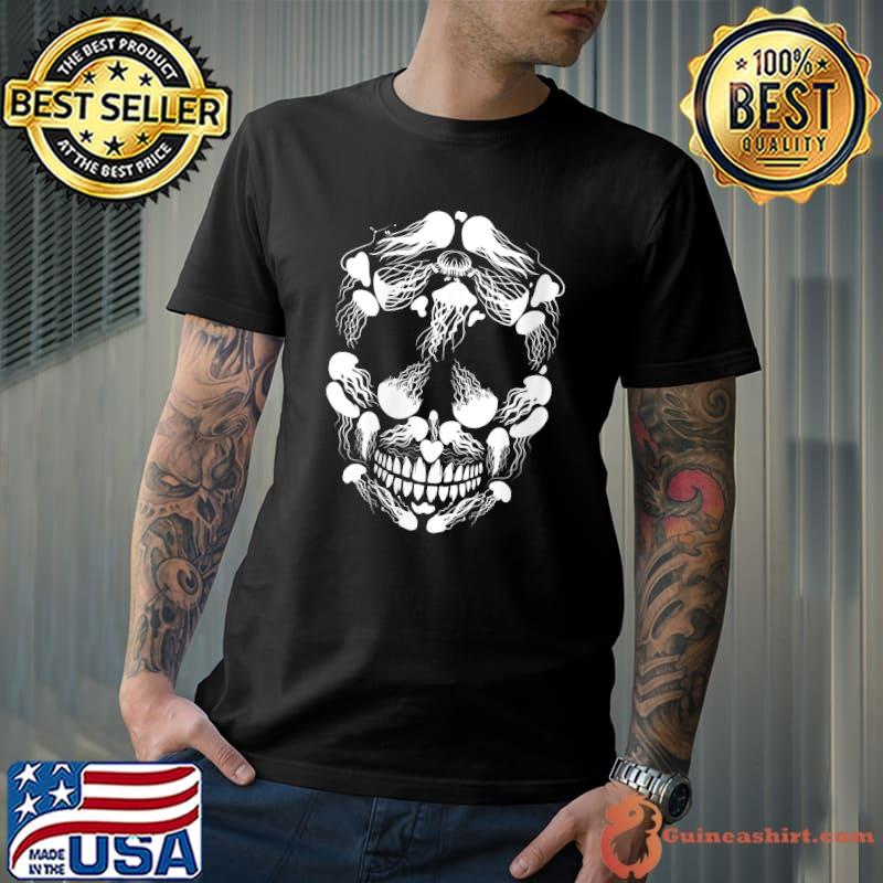 Skull Jellyfish Skeleton Halloween Costume Scary T-Shirt Unisex