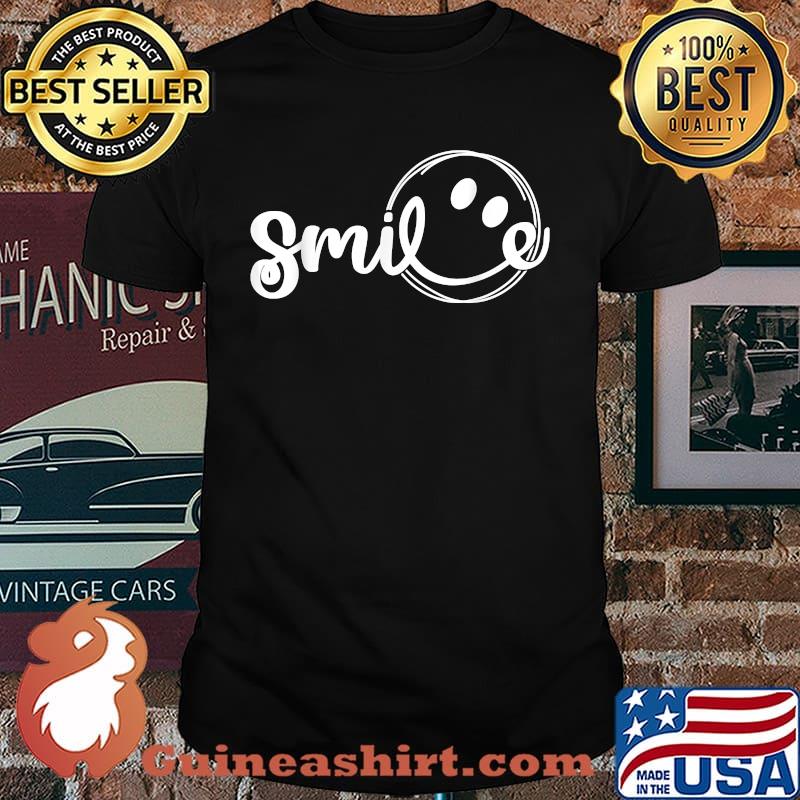 Smile Typography with Cute Smiley Face T-Shirt
