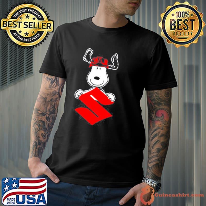 Snoopy hug Suzuki Logo shirt