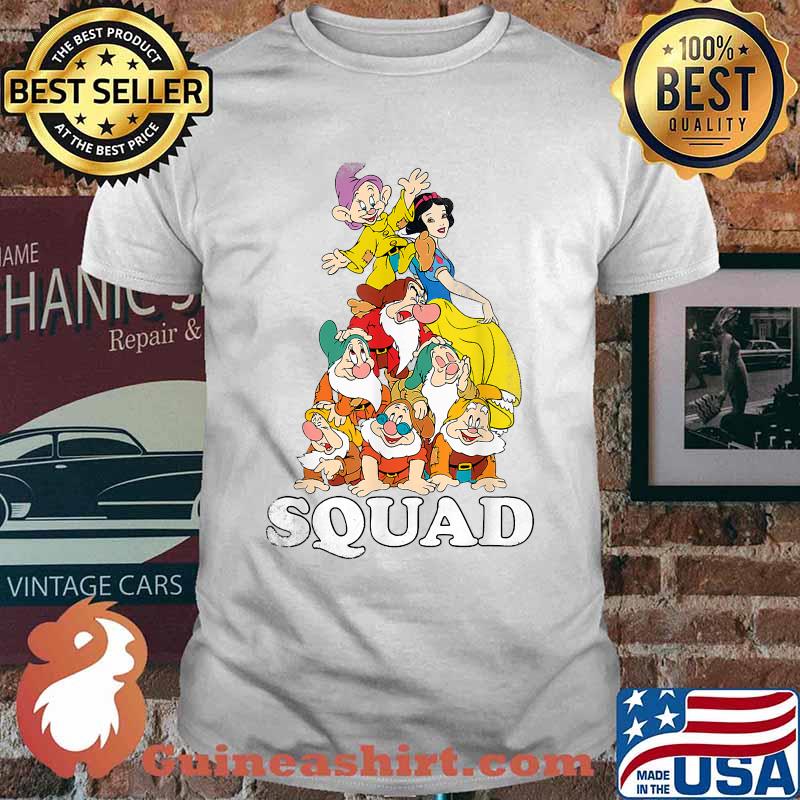Snow White Seven Dwarves Squad Pile Disney Graphic T-Shirt