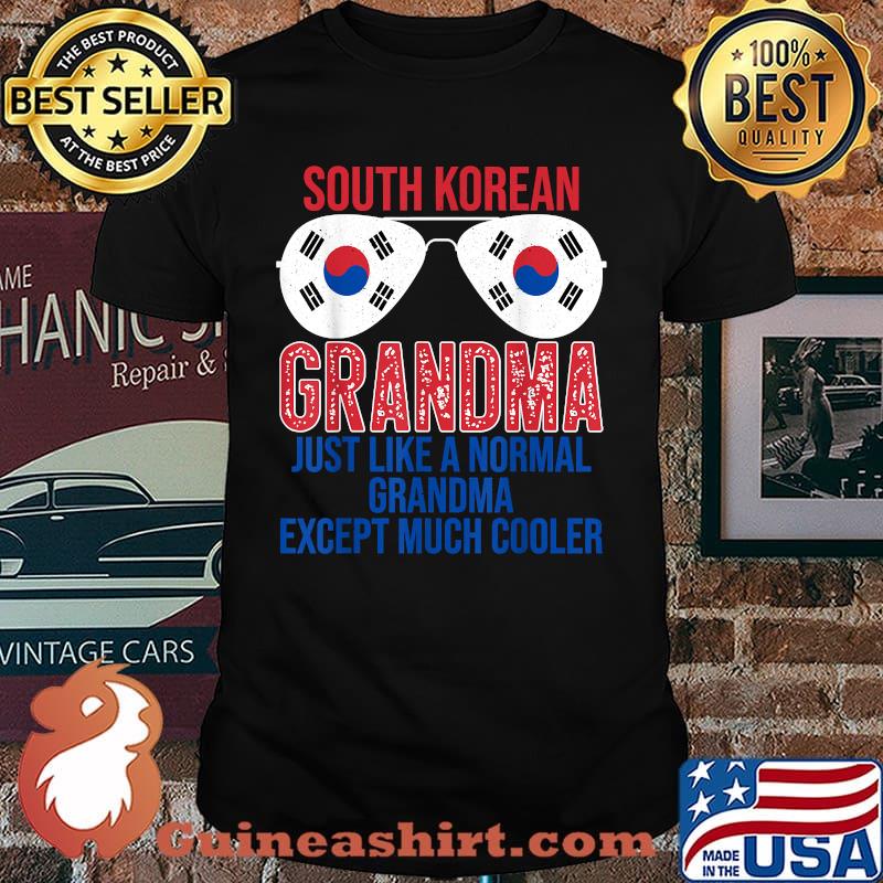 South Korean Grandma South Korea Flag Sunglasses T-Shirt