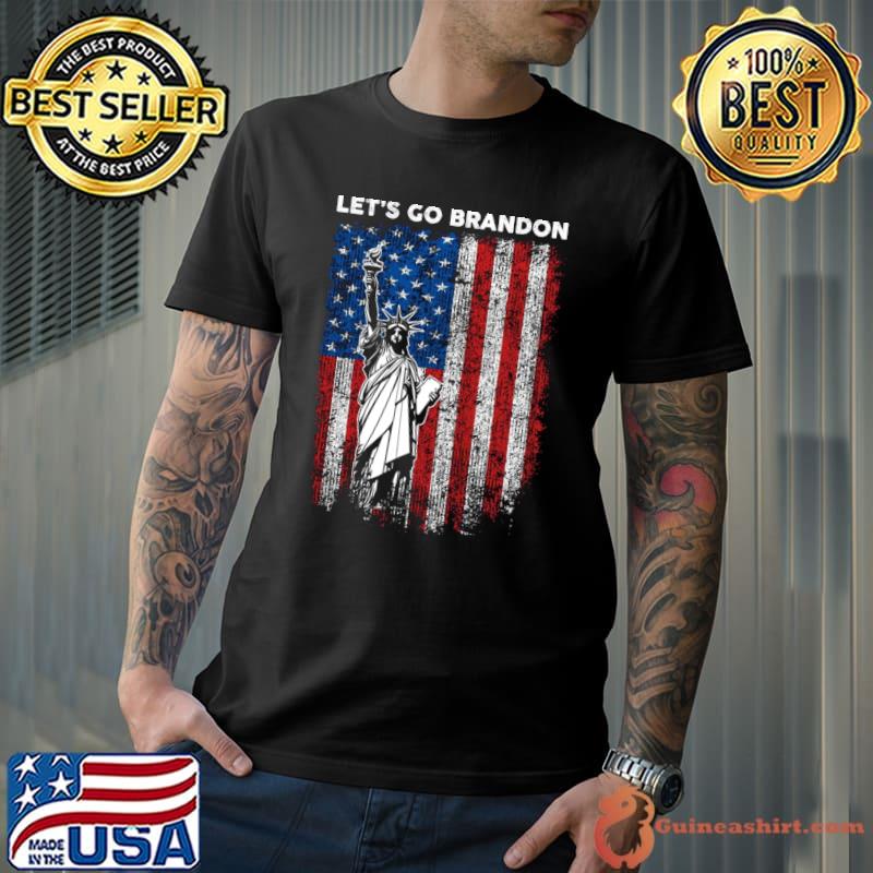 Statue of Liberty Let’s Go Brandon American flag 2021 T-Shirt