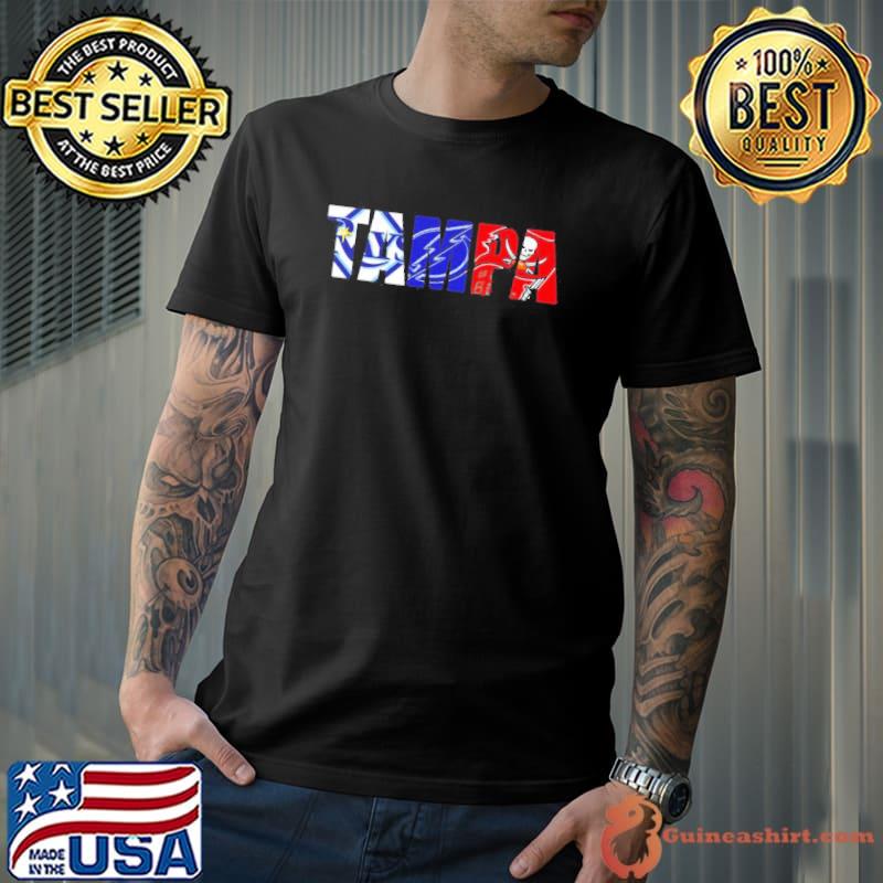 Tampa sports team Tampa Bay Rays Tampa Bay Lightning Tampa Bay Buccaneers shirt
