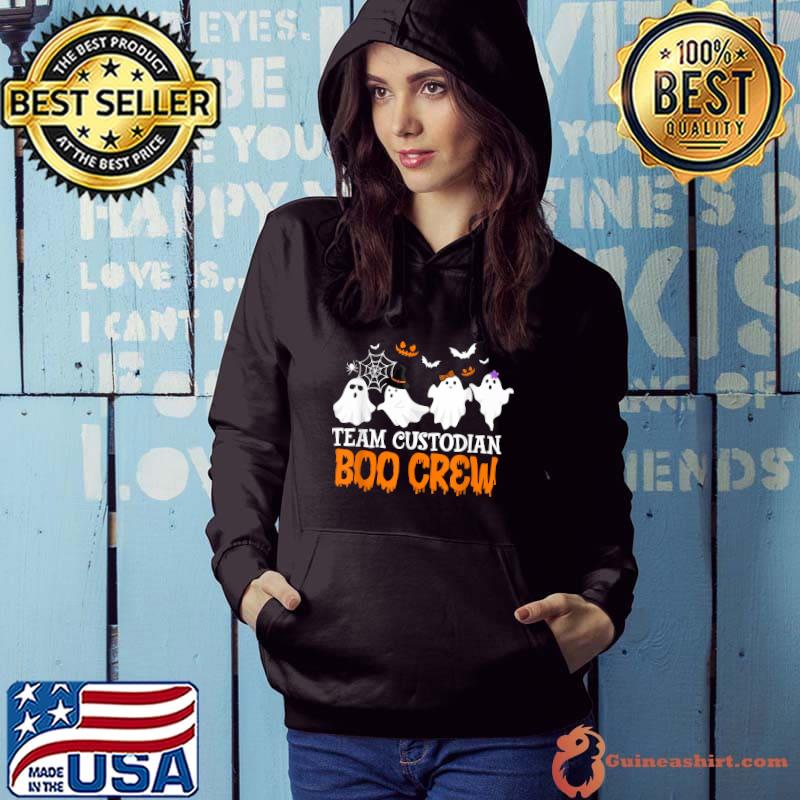 Team Custodian Boo Crew Halloween Ghost T-Shirt