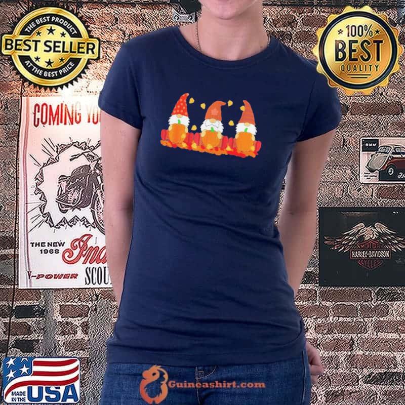 Thanksgiving Gnomes Cute Pumpkin Autumn Gnome T Shirt Ladiestee