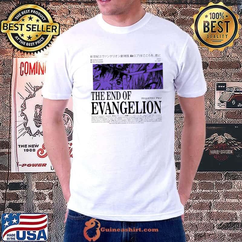 The end of evangelion 1997 Japanese Animated Psychological Science Fiction shirt