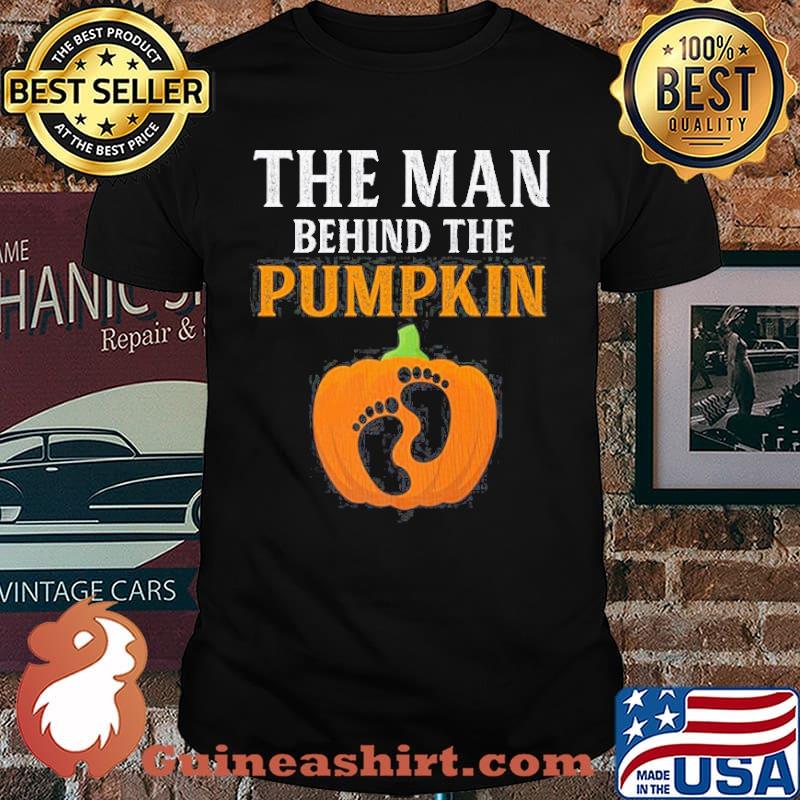 The Man Behind The Pumpkin Dad Soon Halloween Pregnancy Shirt