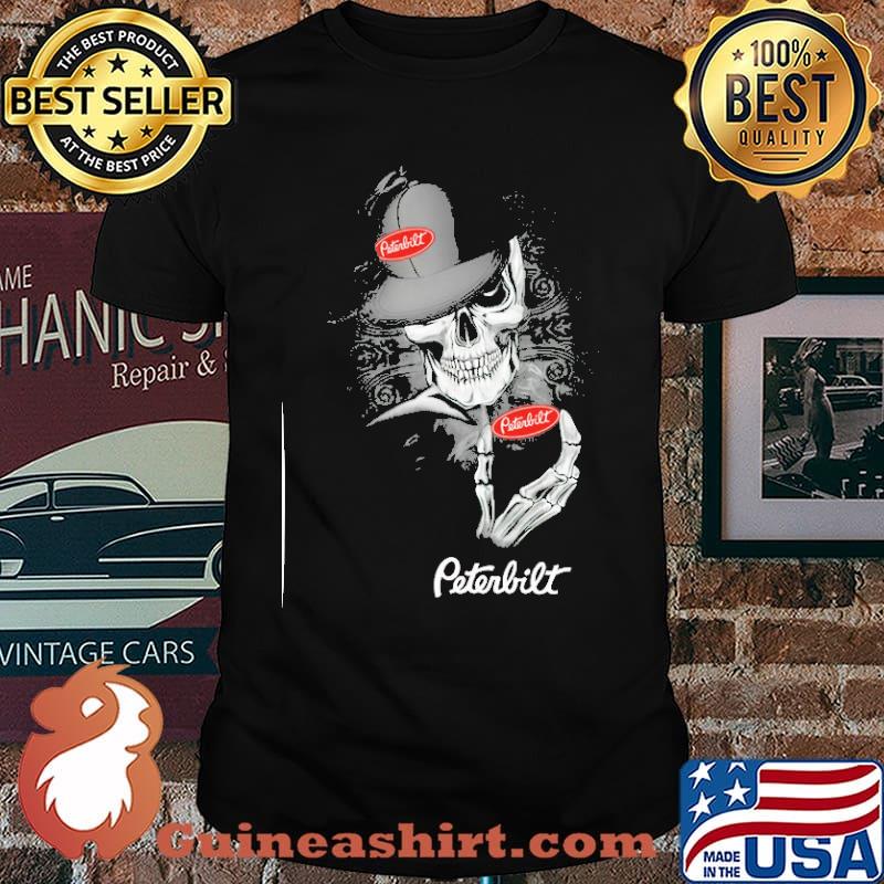 The Skeleton Wearing Hat Peterbilt Shirt