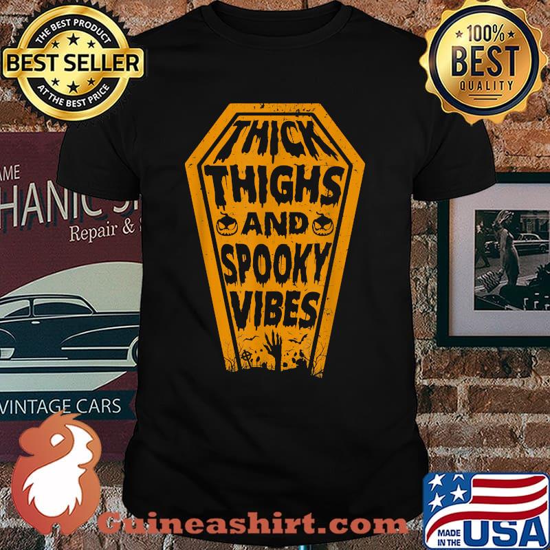 Thick Thighs And Spooky Vibes Halloween Costume T-Shirt