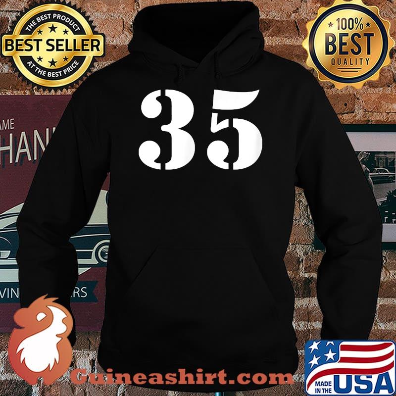 Thirty Five Number 35 Numbered T-Shirt Hoodie