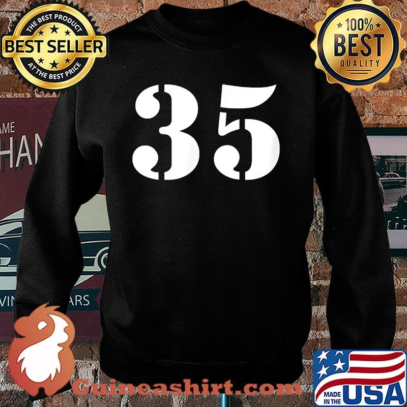 Thirty Five Number 35 Numbered T-Shirt Sweater