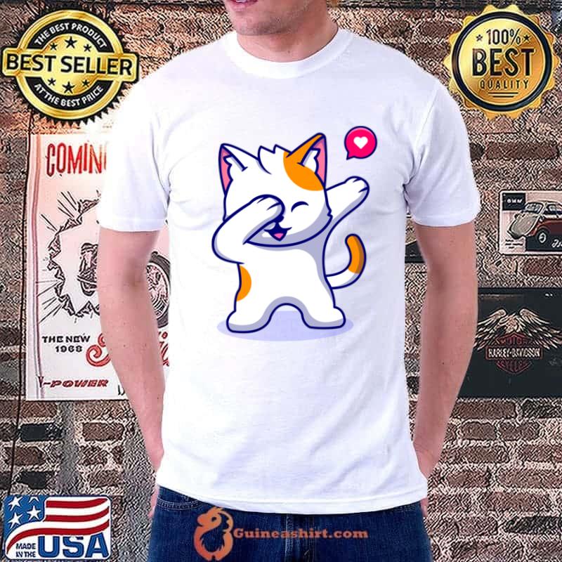 Top cute cat dabbing cartoon Classic T-Shirt