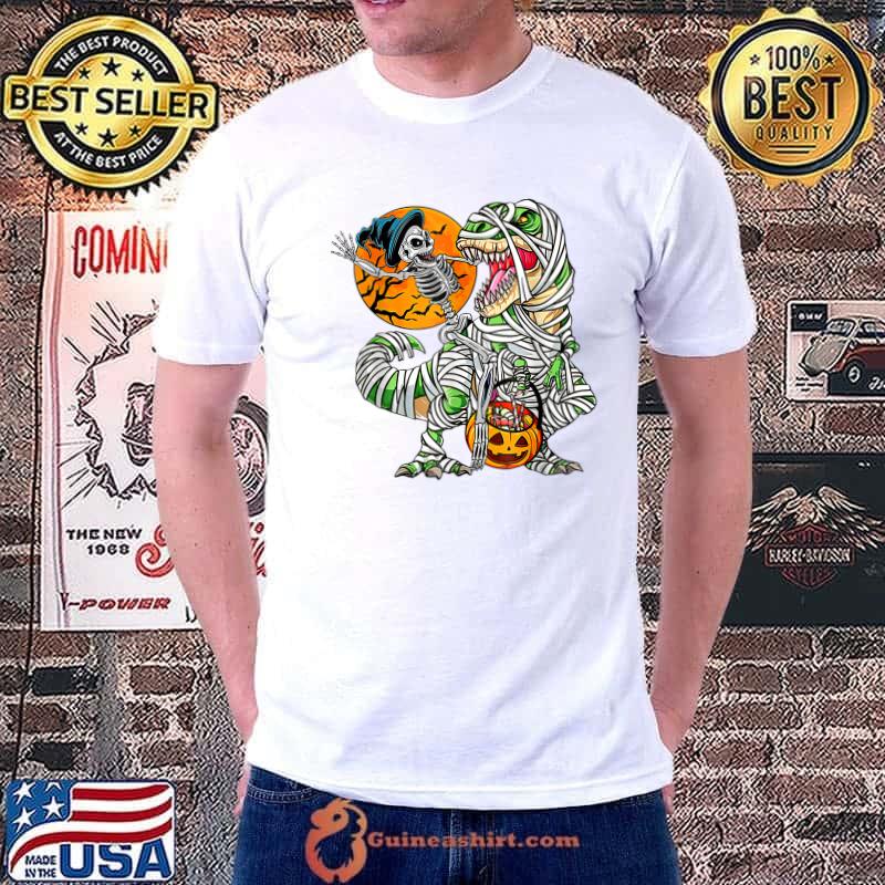 Top halloween cloths, costume for women, Skeleton T Rex dinosaur T-Shirt