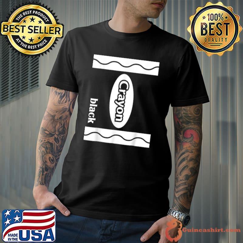Top pick Any Color Crayon Box Halloween Costume Group Black T-Shirt
