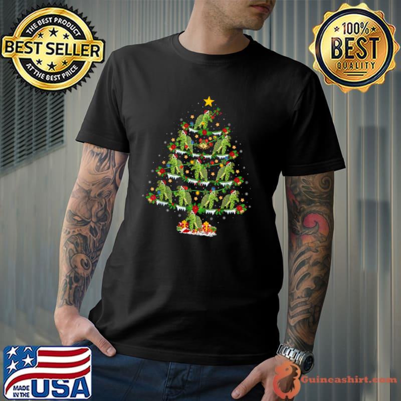 Top sea Turtle Animal Lover Lighting Sea Turtle Christmas Tree T-Shirt