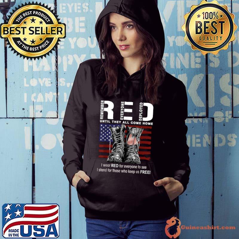 Until They Come Home My Soldier Red Friday Military US Flag T-Shirt