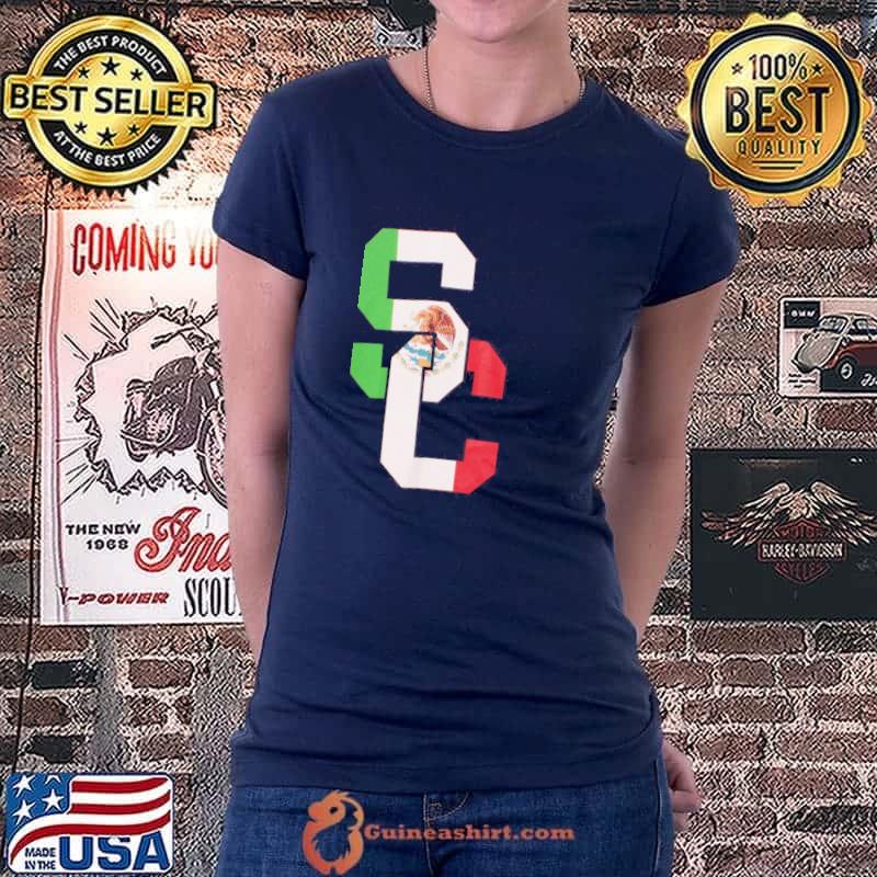 USC Trojans SC Interlock Mexico Flag Fill Shirt Ladiestee