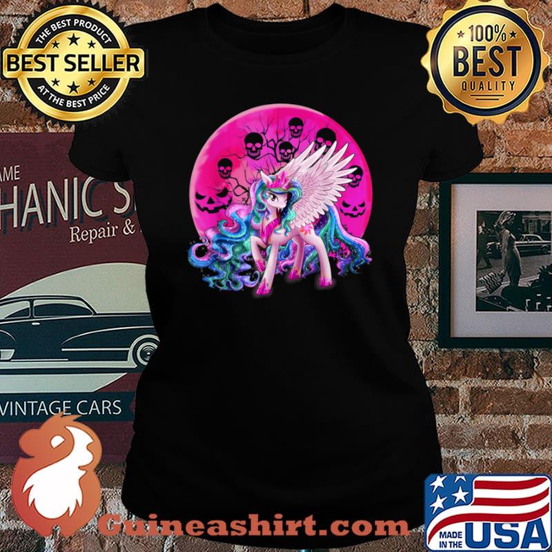 Vampire Unicorn Lover Trick Or Treat Halloween Shirt Laides tee
