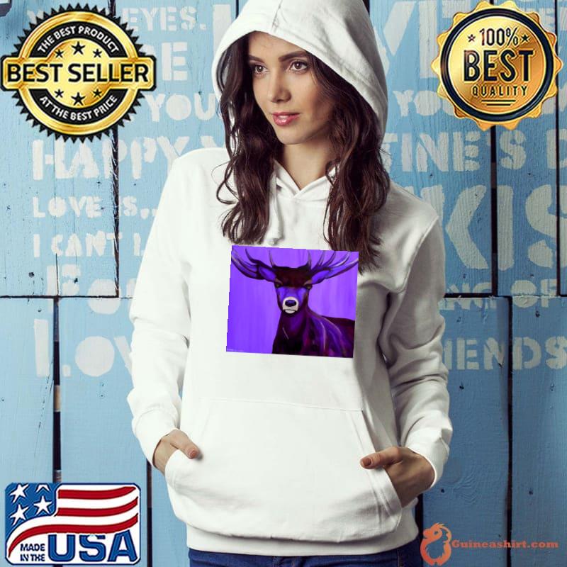 Vibrant ethereal purple stag buck deer cool Premium Scoop T-Shirt