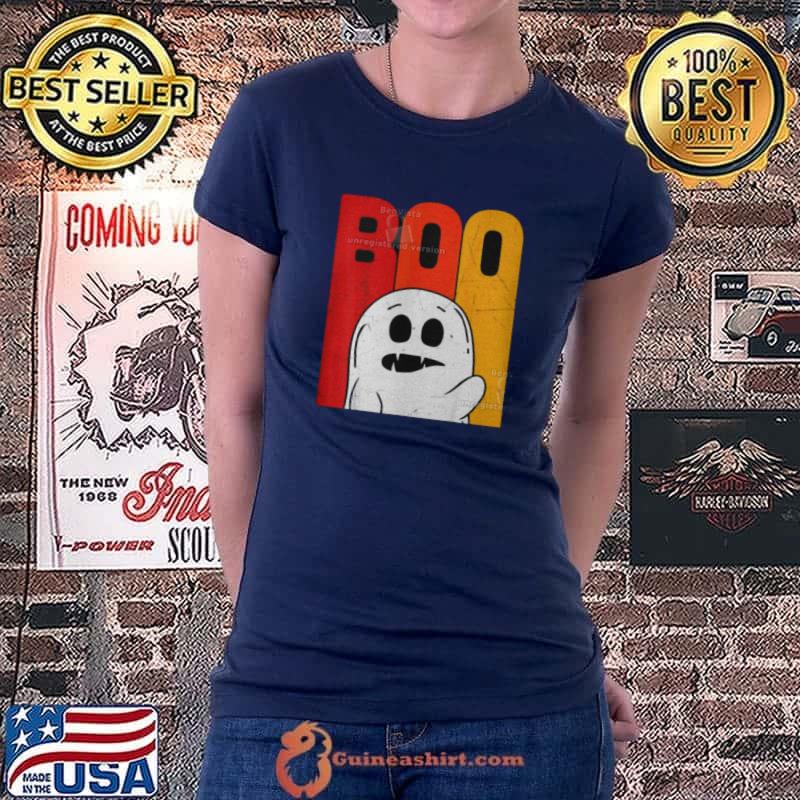 Vintage Boo Ghost Halloween Boo Boo Crew Fashion T Shirt Ladiestee