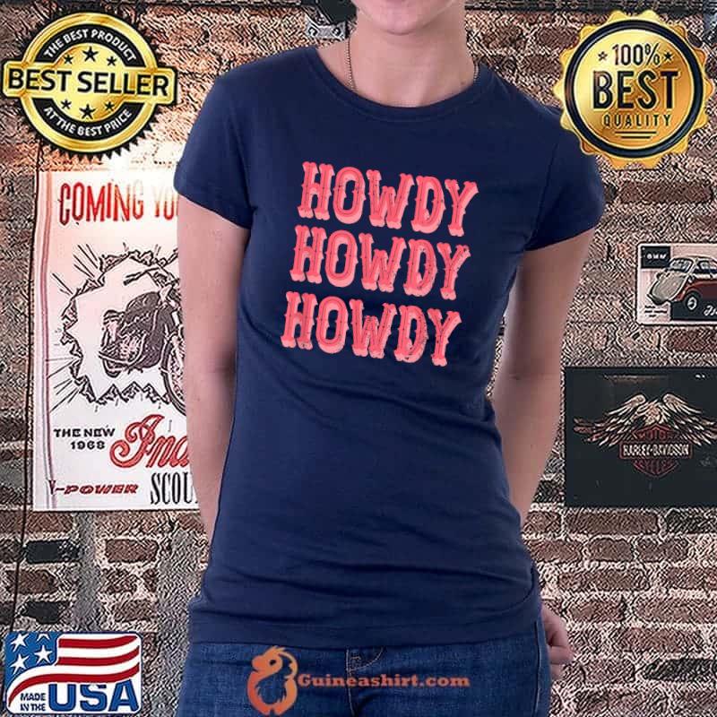 Vintage White Howdy Rodeo Western Country Southern Cowgirl T-Shirt Ladiestee