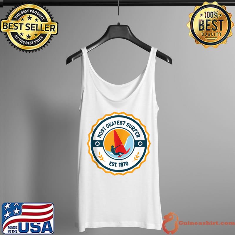 Windsurfing Birthday Design Most Okayest Surfer 1970 T-s Tank Top