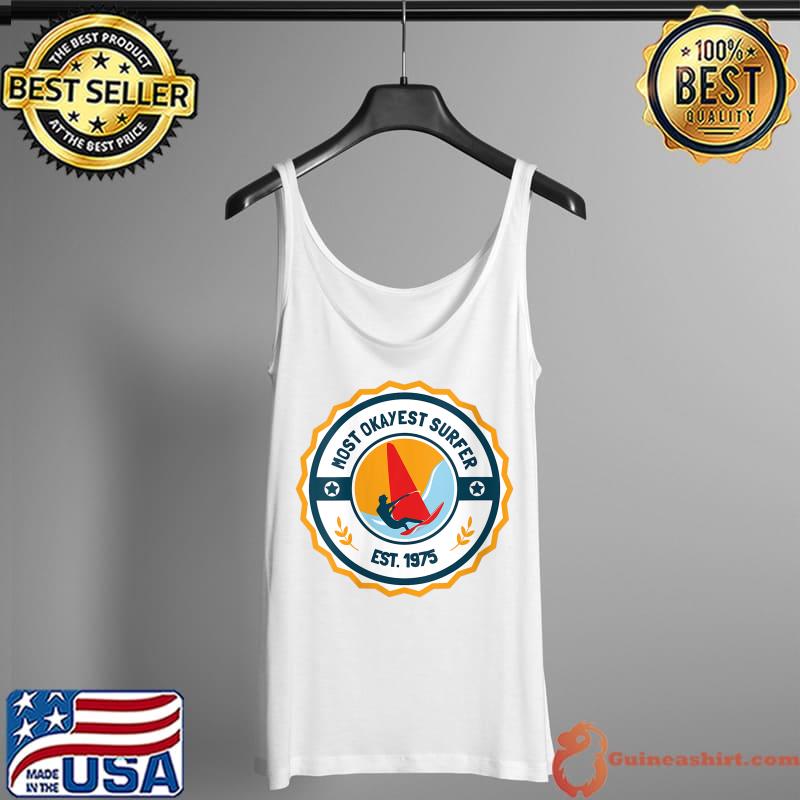 Windsurfing Birthday Design Most Okayest Surfer 1975 T-Shirt Tank Top