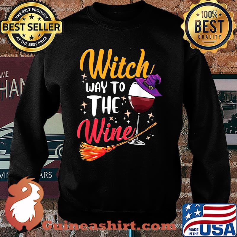 Witch Way to The Wine Graphic Quote T-Shirt Sweater