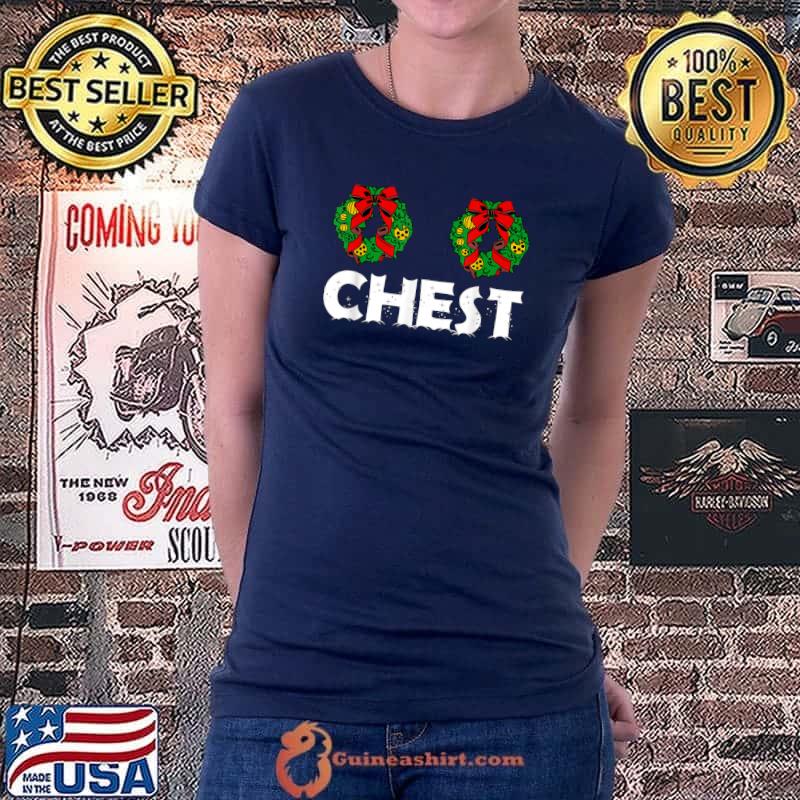 Women Chest Nuts Matching Chestnuts Christmas Couples Nuts T-Shirt Ladiestee