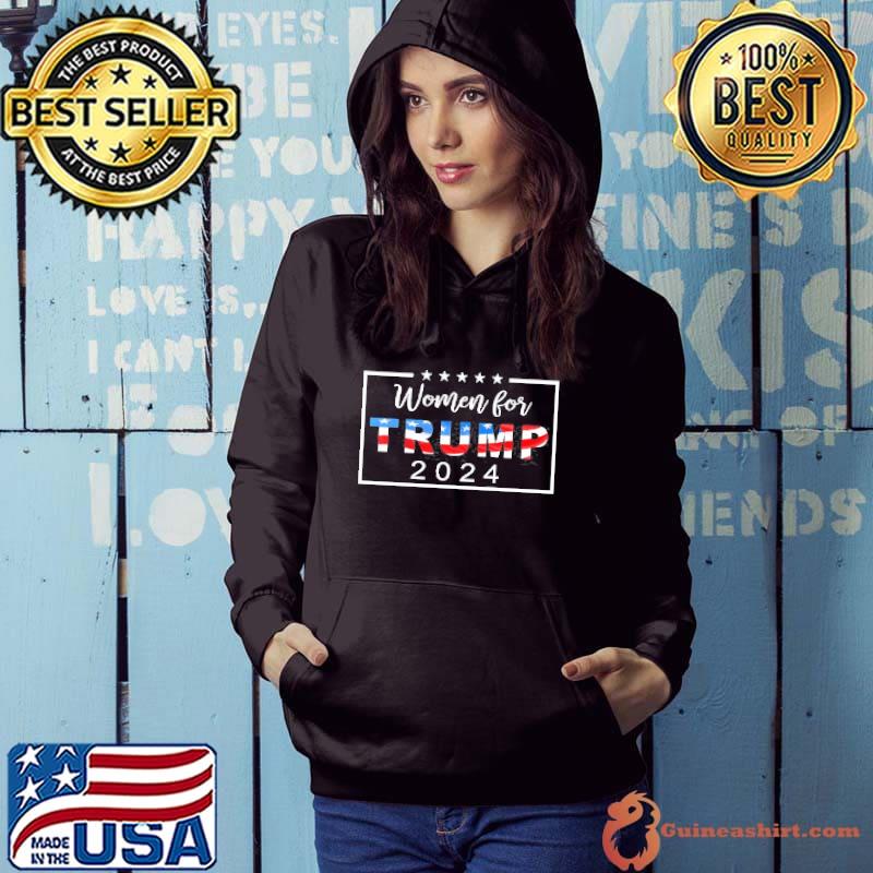 Womens Classic Women For Trump 2024 Usa Flag shirt